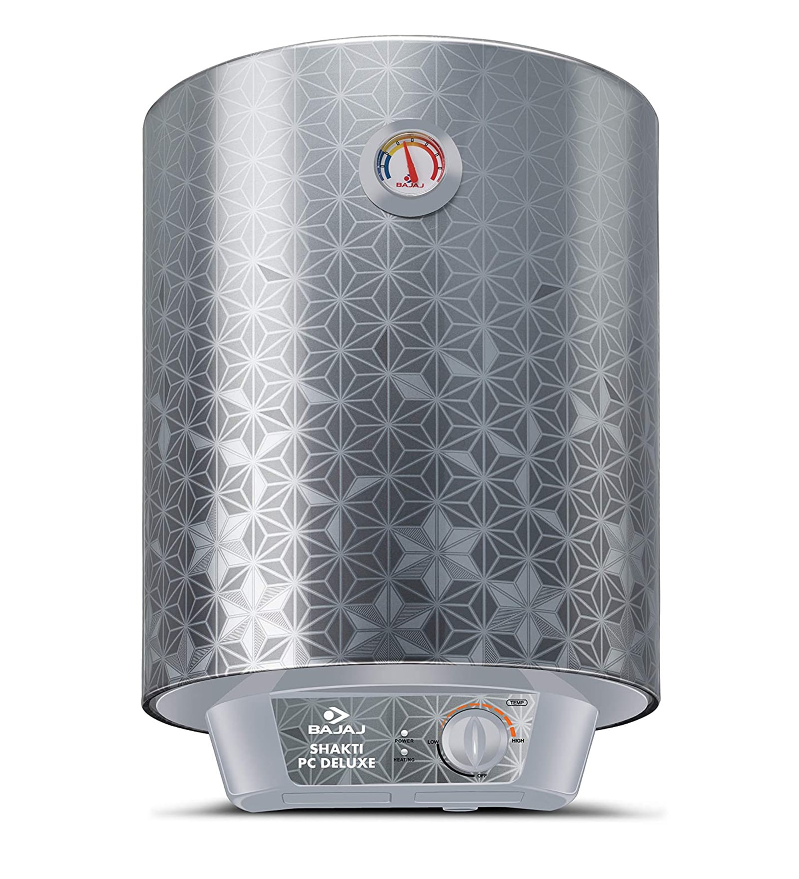 Bajaj Shakti PC Deluxe Storage 15 Litre Verical 4 Star Water Heater (Grey)