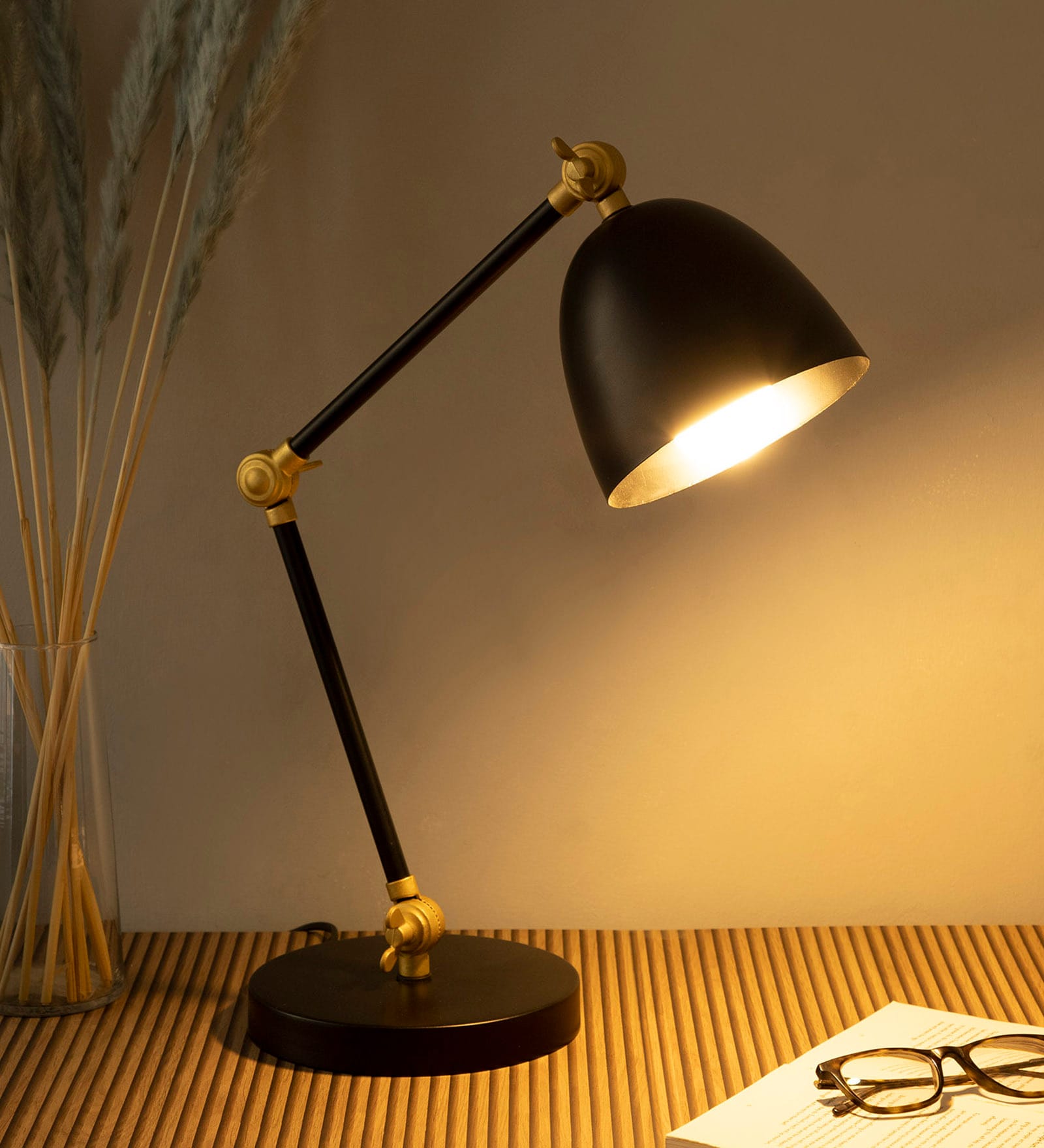 Baker 23 Black Metal Study Lamp