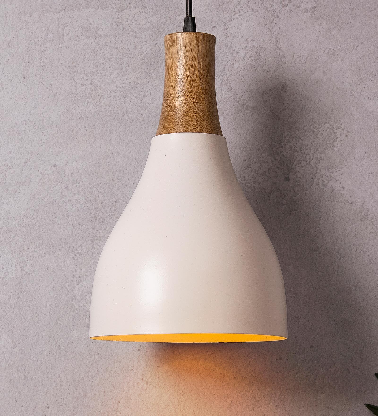 Baley White Metal Hanging Light