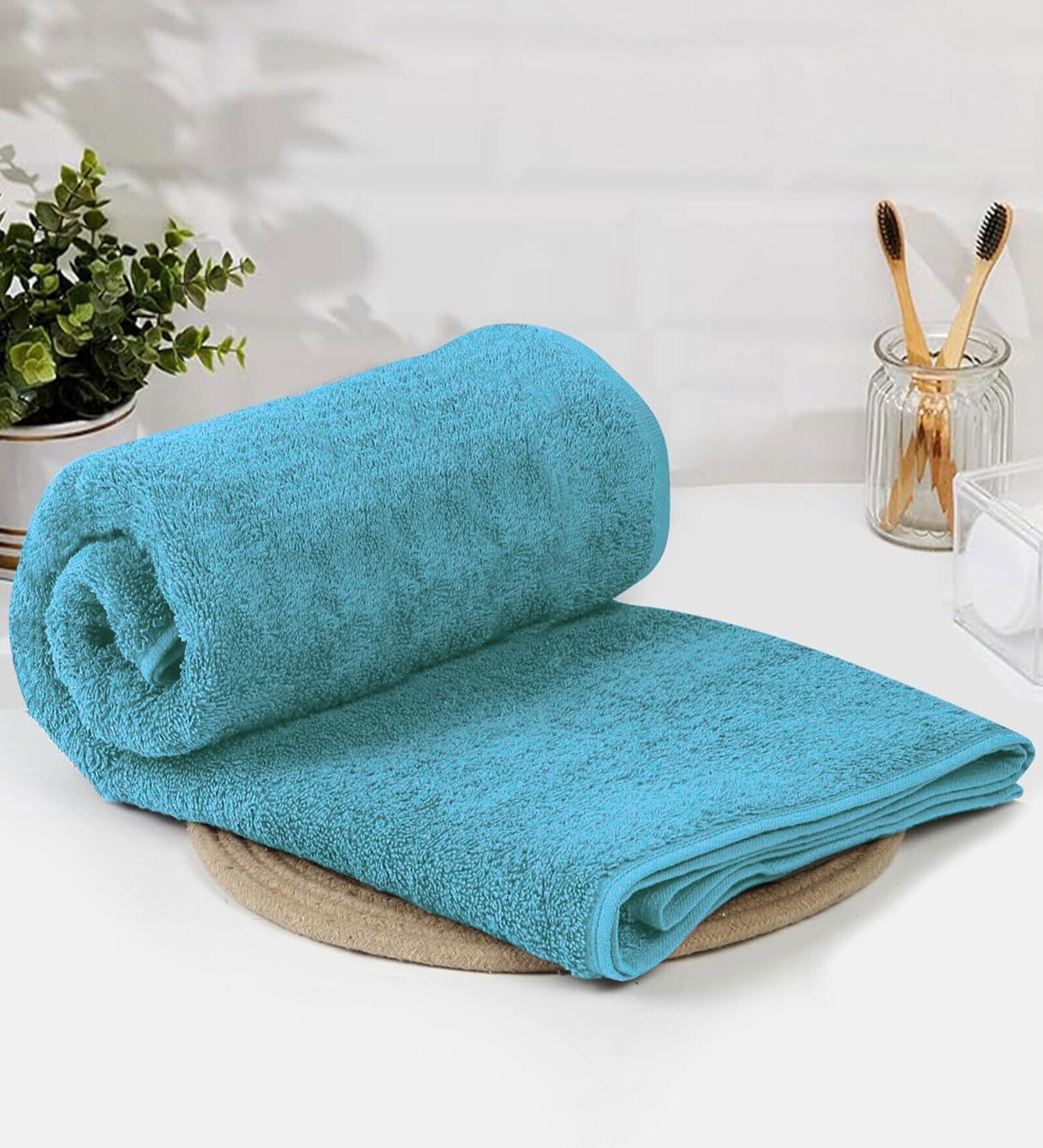 White Cotton  400 GSM Bath Towel
