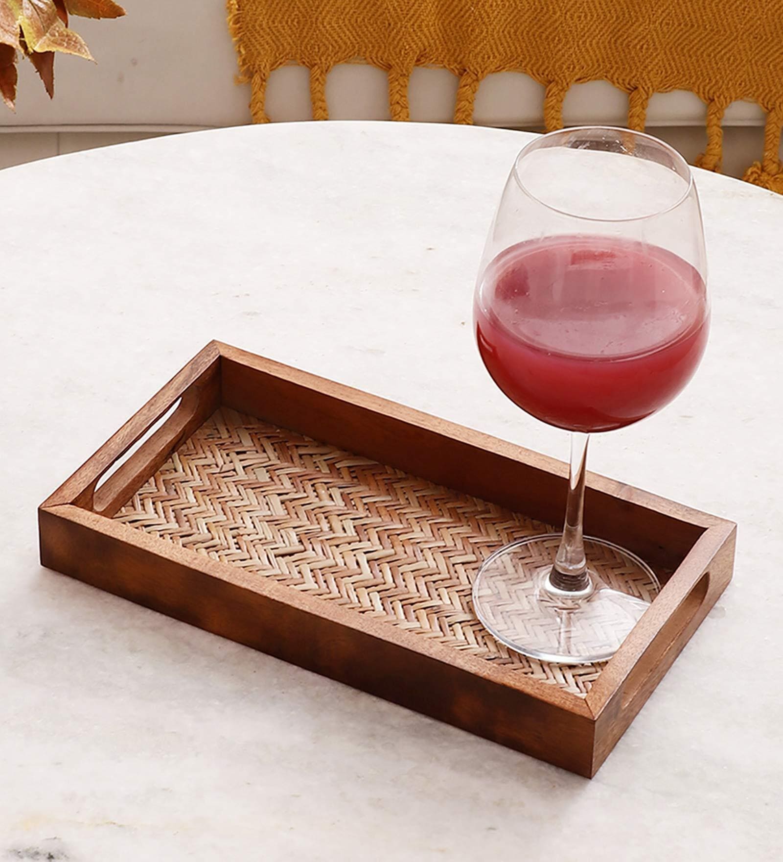 Bambusa Brown Wood Serving Tray
