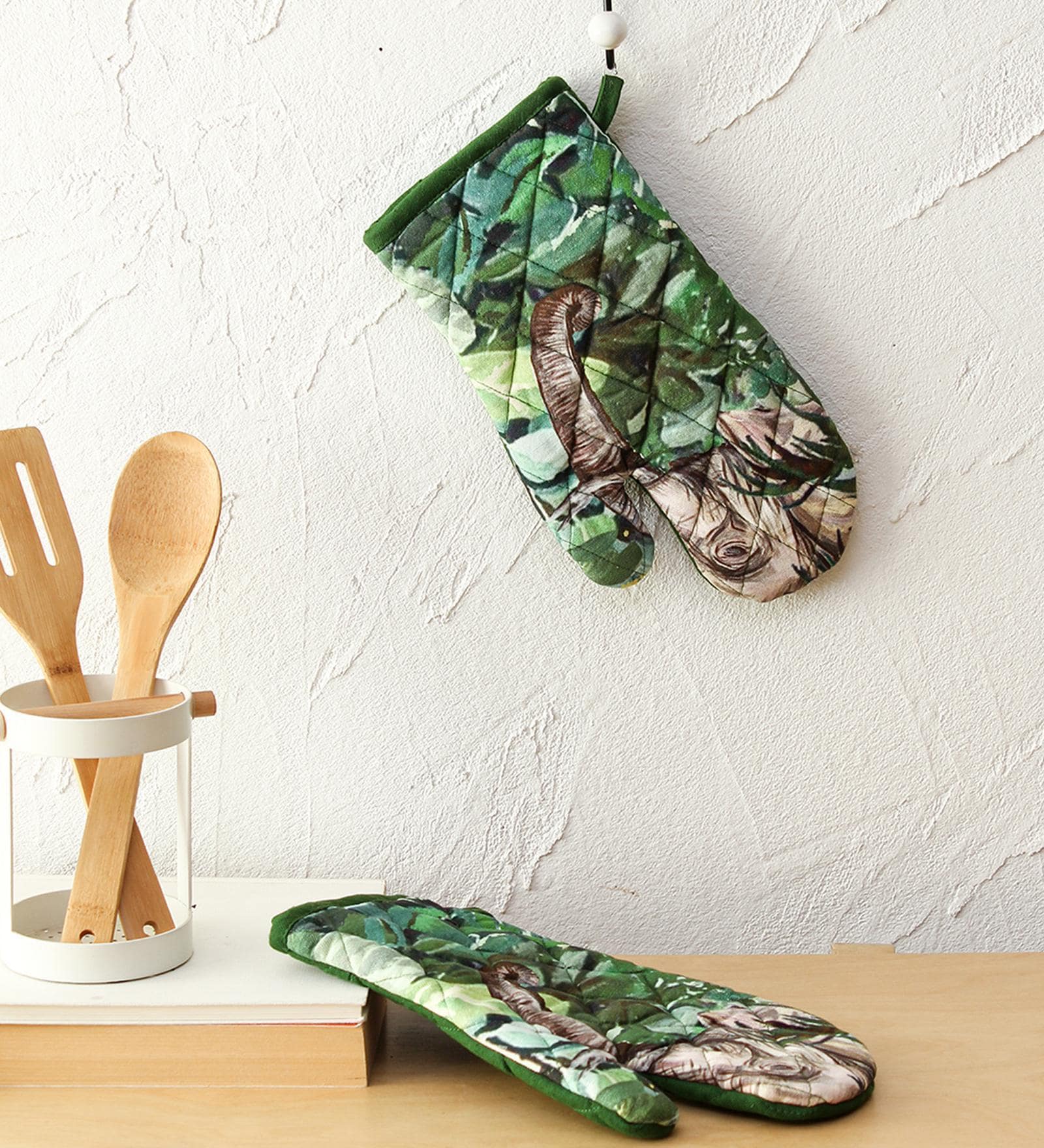 Bandipur Green Cotton (Set of 2) Gloves