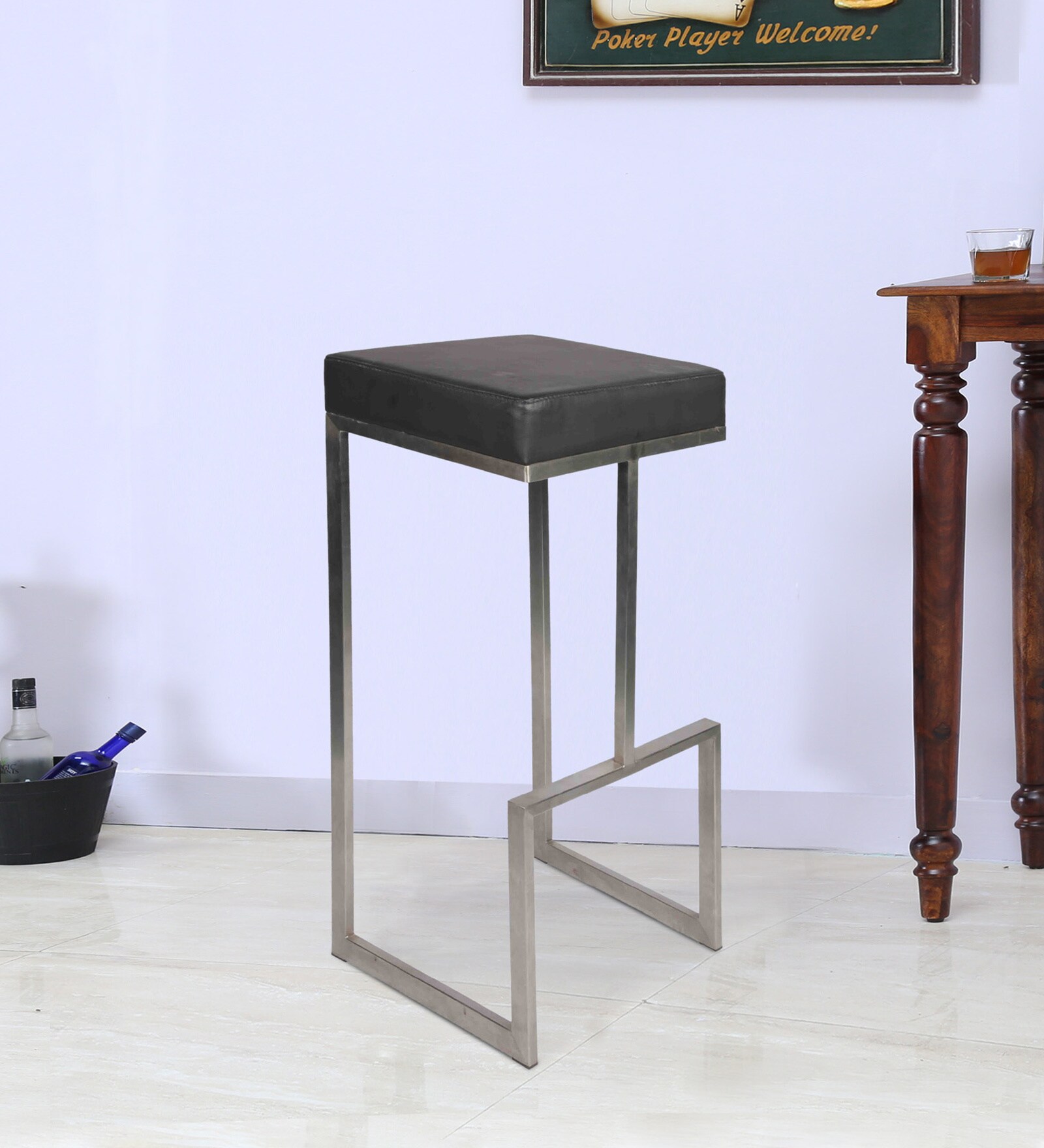 Buy Bar Stool in Black Leatherette at 40 OFF by Ventura Pepperfry