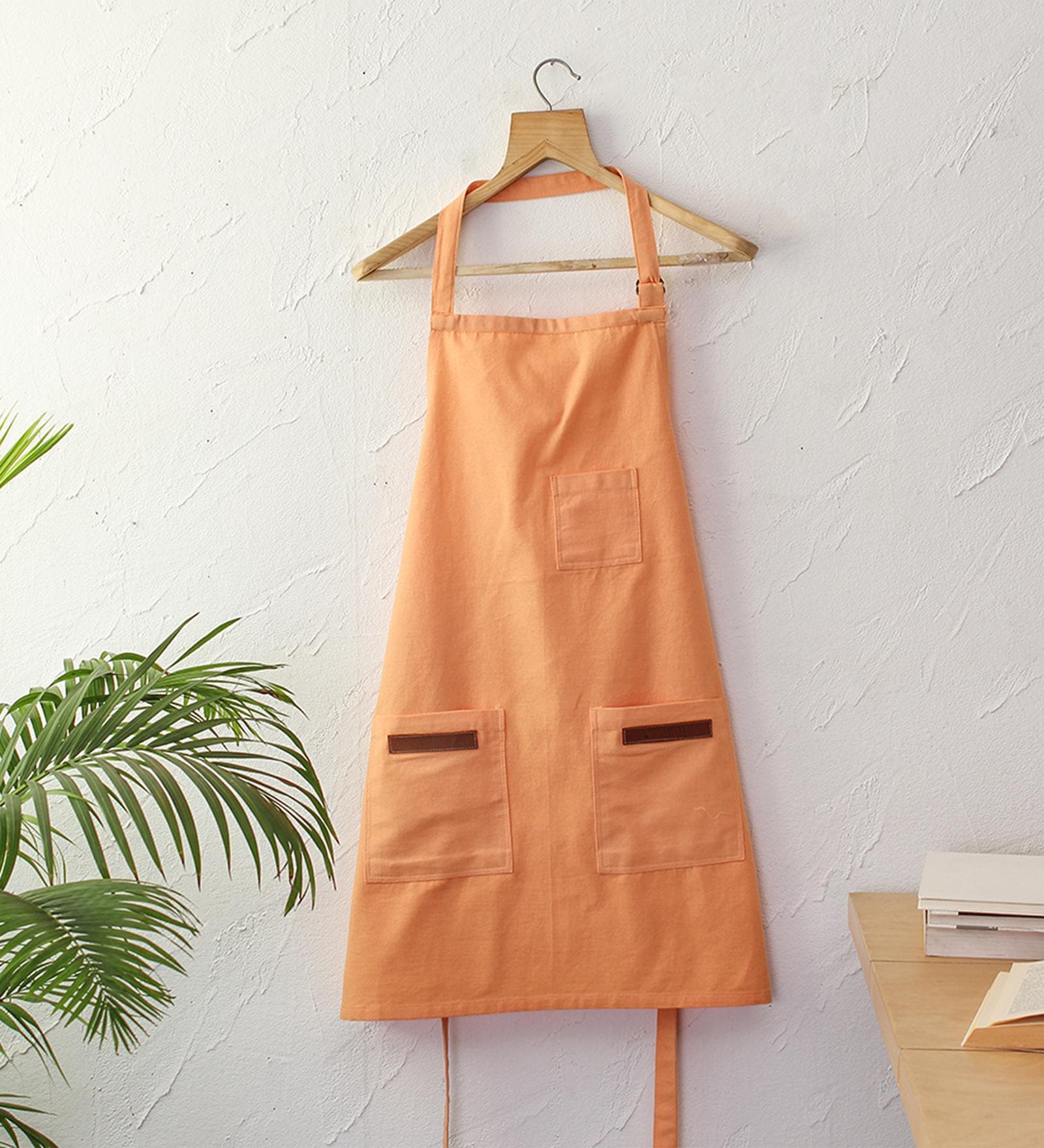 Barbecue Orange Cotton Apron