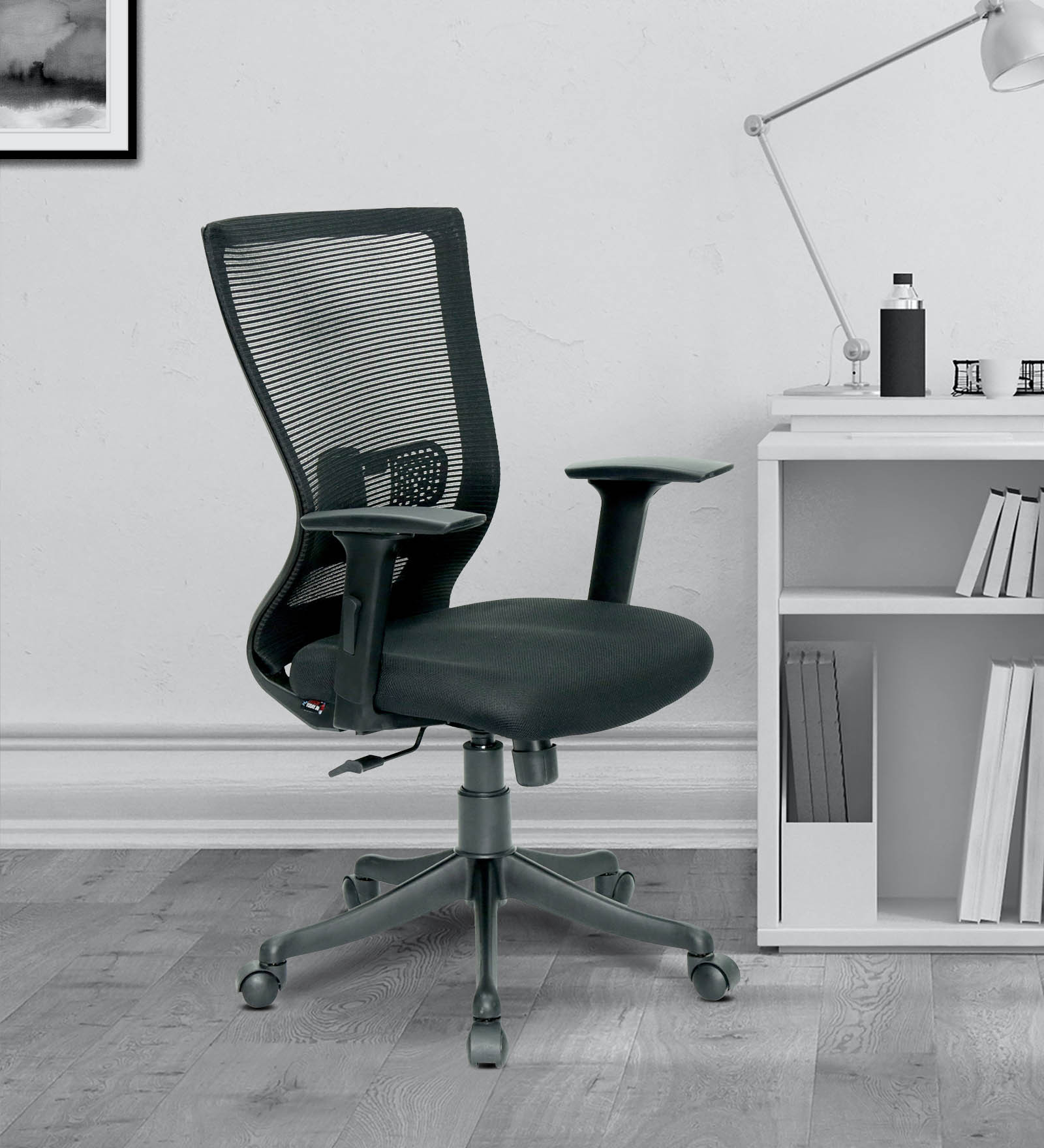 Barcelona Mid Back Ergonomic Chair in Black Colour Barcelona Mid Back Ergonomic Chair in Black Colour