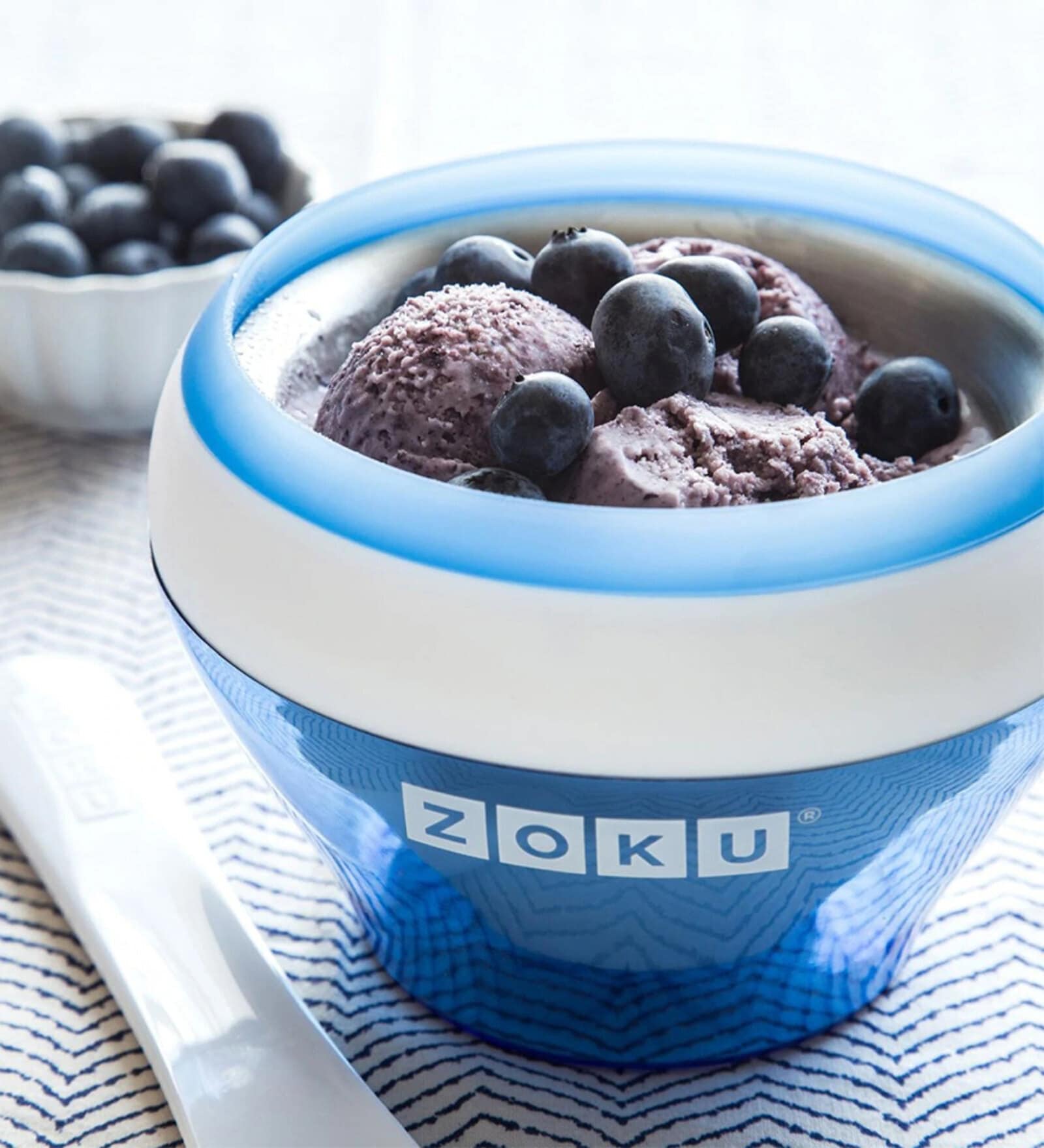 Basic 147ml Blue & White Silicone Ice Cream Maker Mould