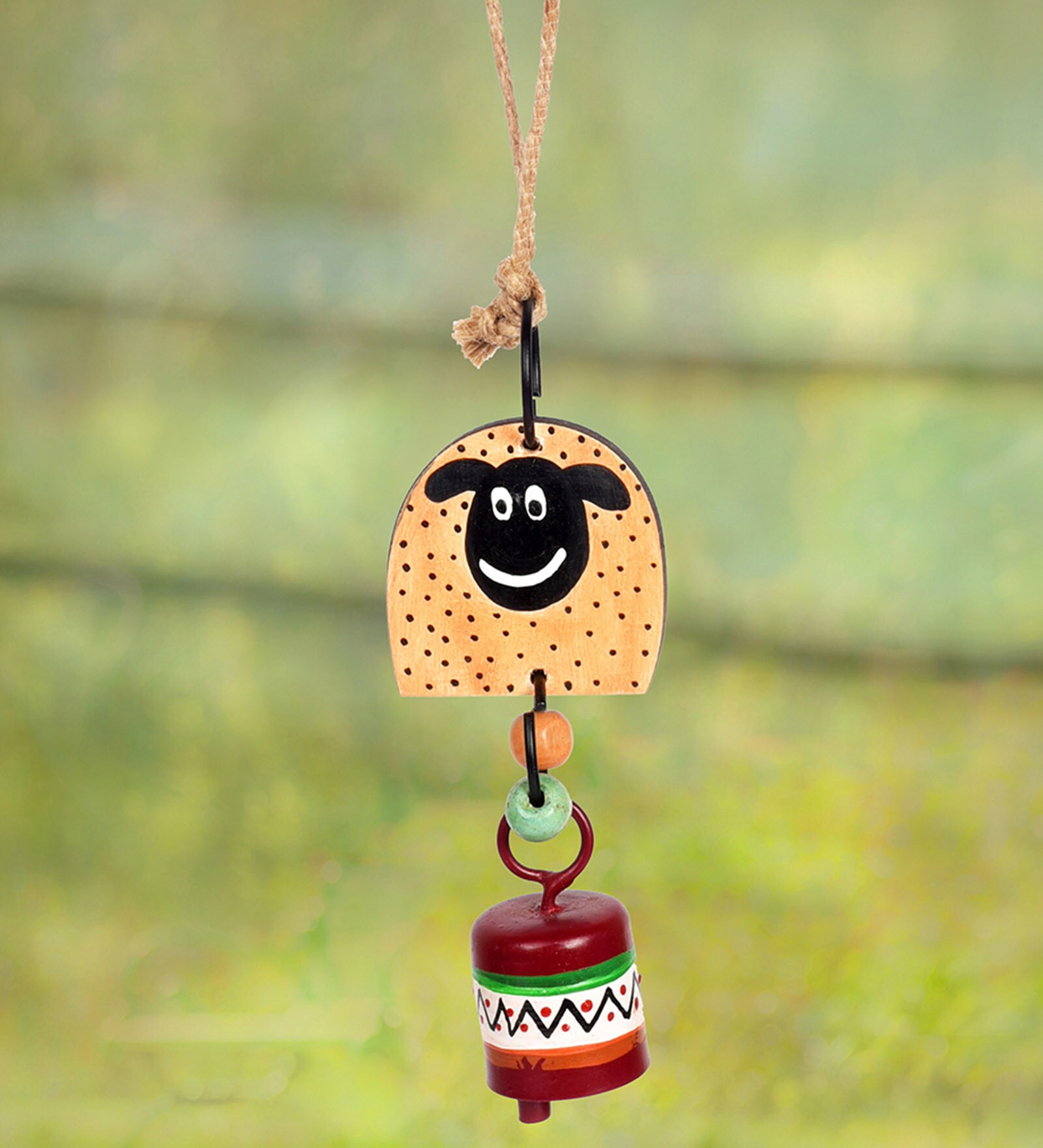 Basic Multicolour Wood & Metal Wind Chime with Metal Bells