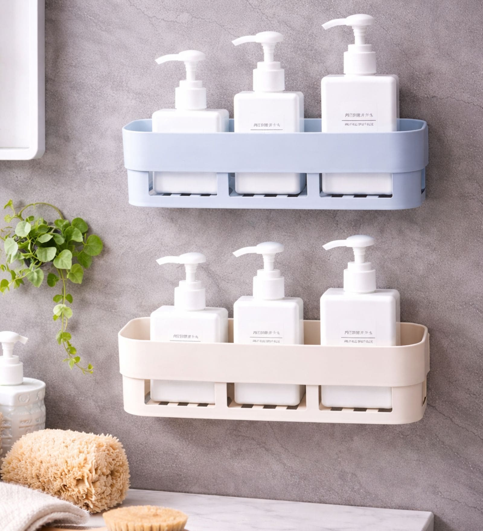 Assorted Bathroom Rack Stand Without Drilling-Pack Of 2