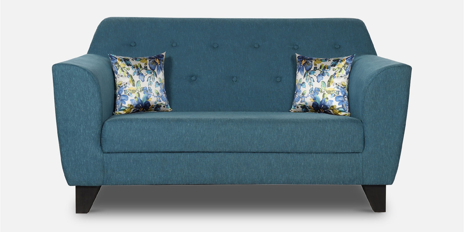 Buy Bali Fabric 2 Seater Sofa In Blue Colour Online - Modern 2 Seater ...