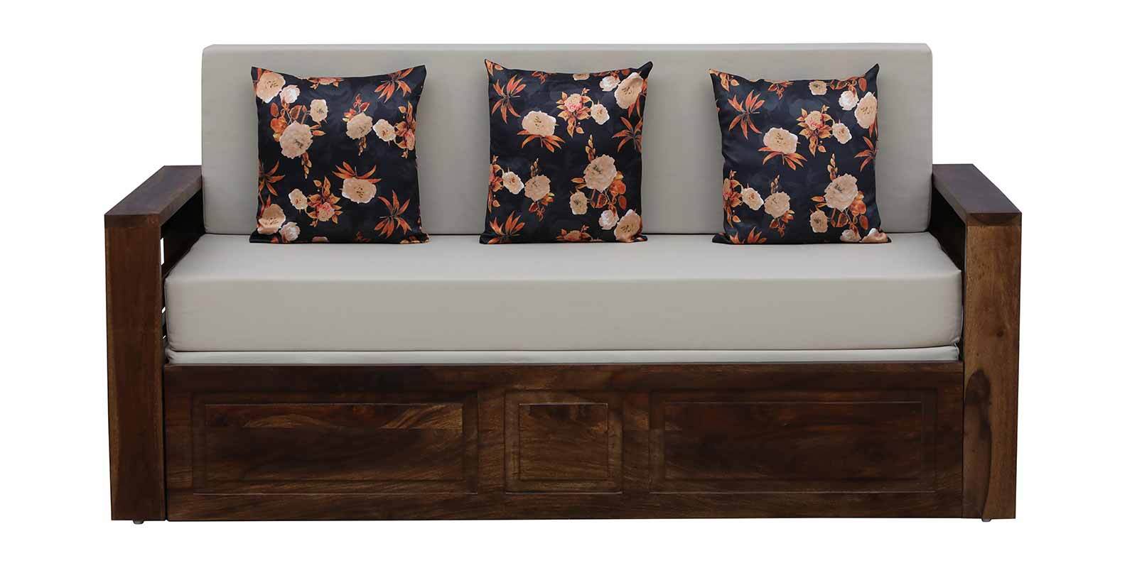 Buy Baltic Sheesham Wood Pull Out 3 Seater Sofa Cum Bed In Provincial