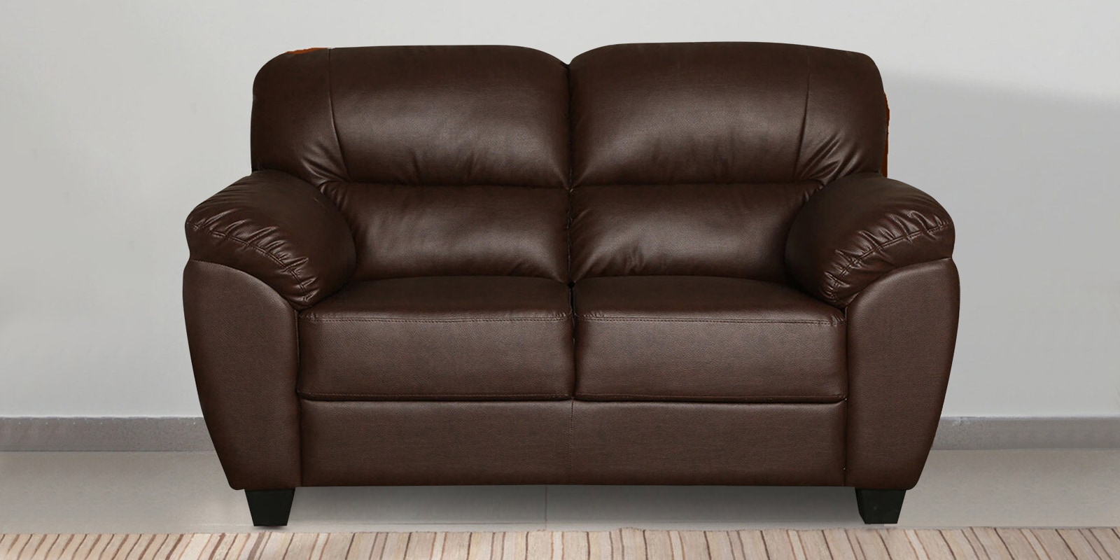 Buy Bari Leatherette 2 Seater Sofa In Dark Brown Colour At 2 Off By Woodsworth From Pepperfry 8854