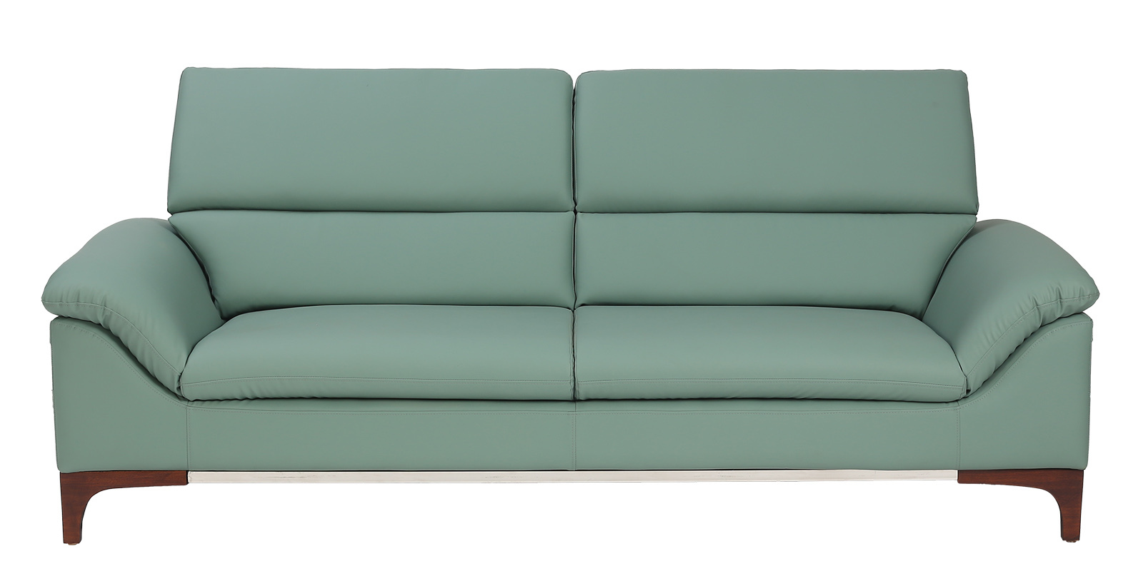 Buy Bario Leatherette 3 Seater Sofa In Sage Green Colour at 41% OFF by ...