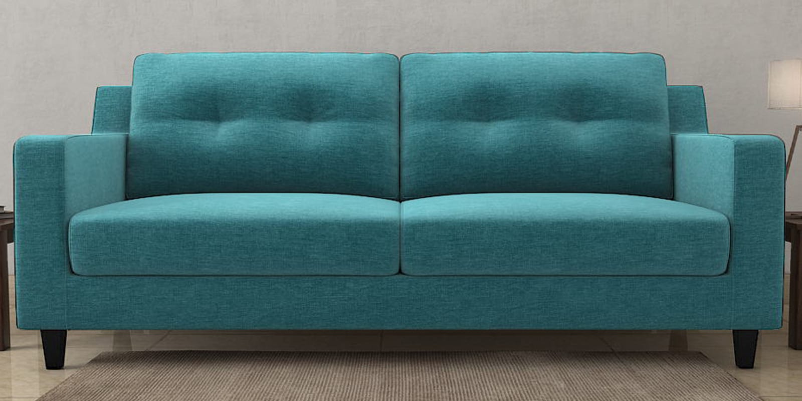 Buy Baycliff Three Seater Sofa in Blue Colour by CustomFurnish Online
