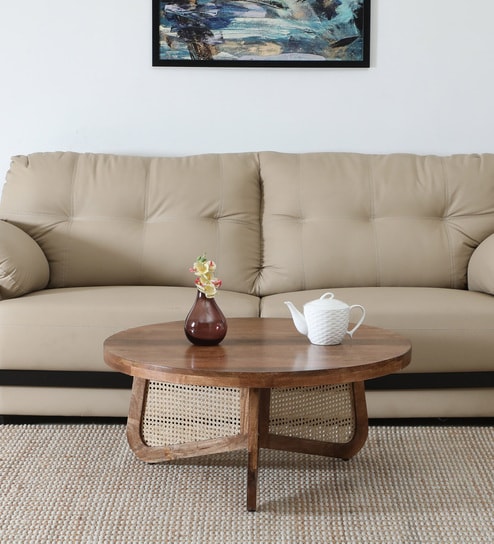 Baarn Mango Wood Coffee Table In Rustic Teak Finish