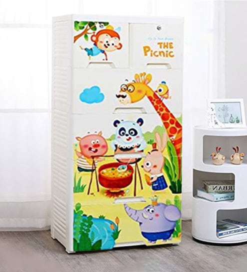 Buy The Animal Picnic Five Layer Chest Of Drawers In White By The