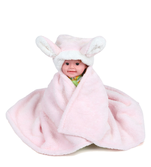 Buy Bacati Cat Pink Hooded Baby Blanket Online Crib Blankets