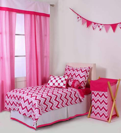 Buy Mix N Match Pink Zigzag 4 Piece Toddler Bedding Set By Bacati