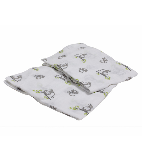 Buy Bacati Multicolour Muslin 52 X 28 Inch Happy Monkeys Crib Baby