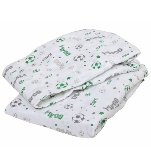 Buy Bacati Multicolour Muslin 52 X 28 Inch Soccerball Crib Baby