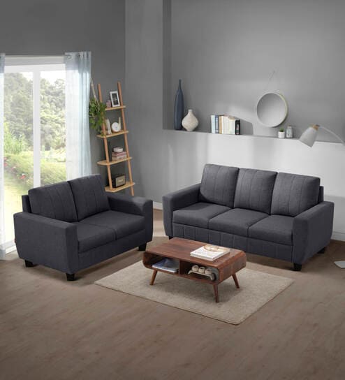 Bae 3+2 Seater Sofa Set In Stone Grey Colour