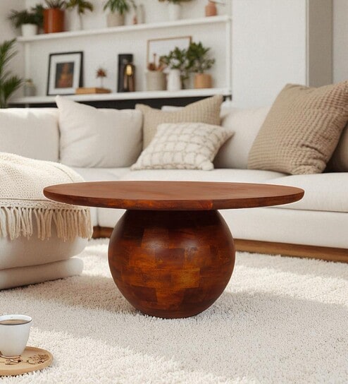 Bagnolet Mango Wood Coffee Table In Honey Oak Finish