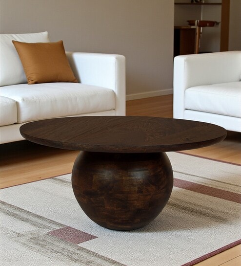 Bagnolet Mango Wood Coffee Table In Walnut Finish