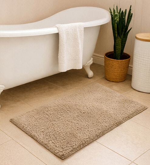 Bamboo Fiber Anti Skid Bathroom Door Mat and Bath Mat for Wet Area Protection