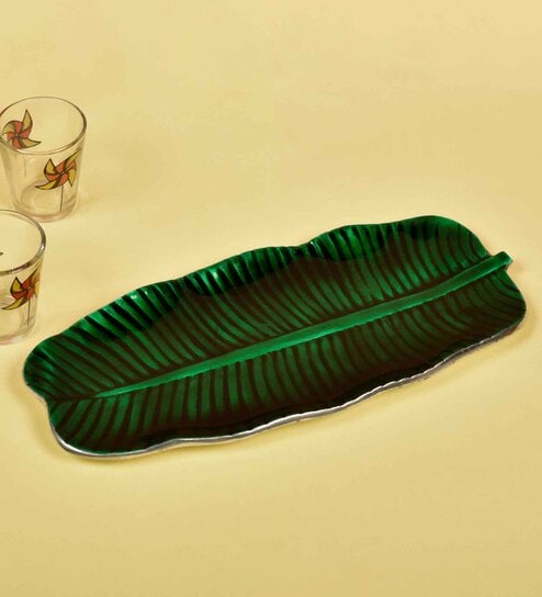 Reflections Green Aluminium Serving Platter