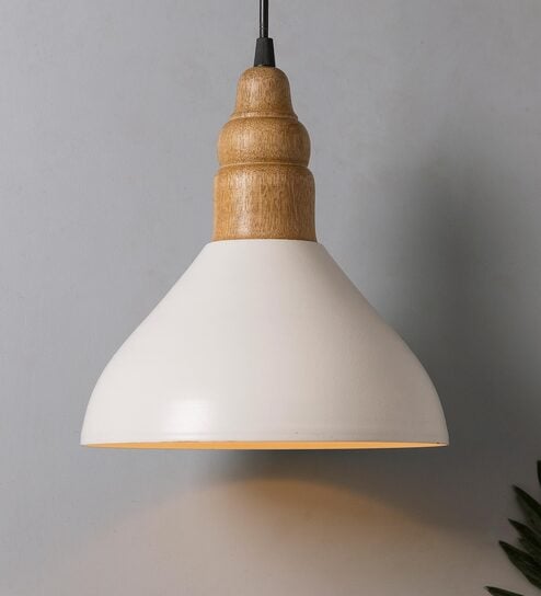 Bangor White Metal Hanging Light