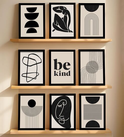 Minimalist Wall Art Framed Set of 9-image-17