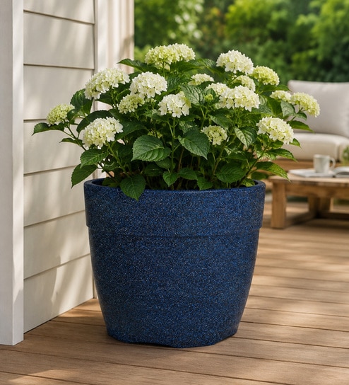 Blue Barca 16 Inch Molded Planter