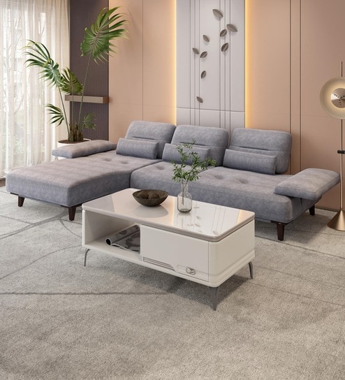 Barret RHS Sectional Sofa In Grey Color