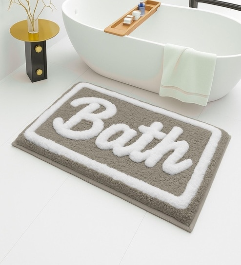 Bath Taupe Microfiber 16x24 Inches Super Soft Bath Mat
