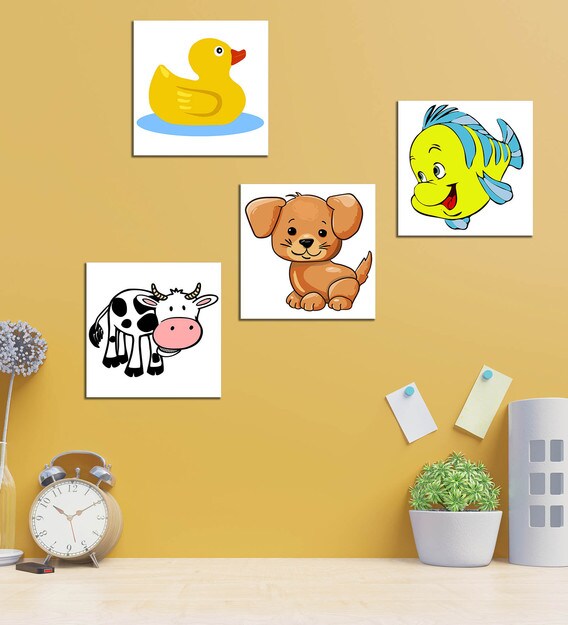 Buy Baby Animals Nursery Wall Panels By Wens Online Kids Wall Art Kids Decor Kids Furniture Pepperfry Product