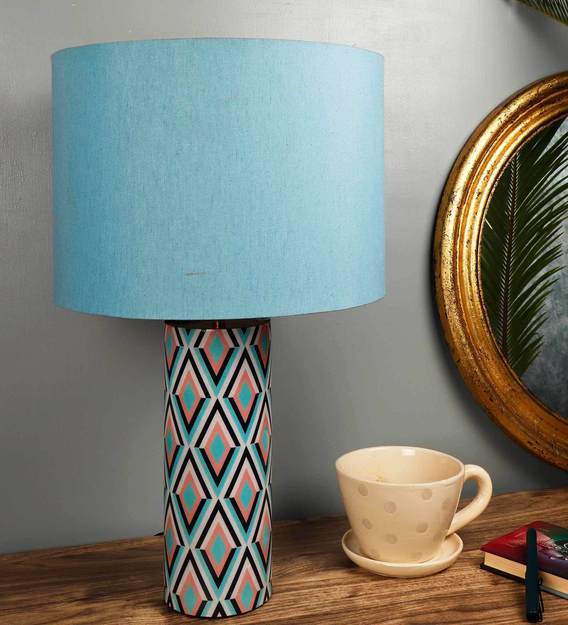baby blue table lamp