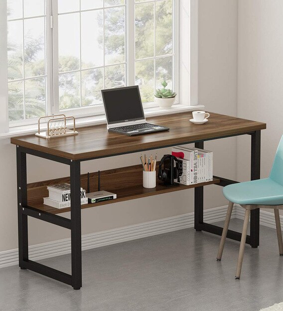 Buy Gayle Medium Metal Writing Table In Natural Colour By Workspace By Azazo Online Modern Writing Tables Tables Furniture Pepperfry Product