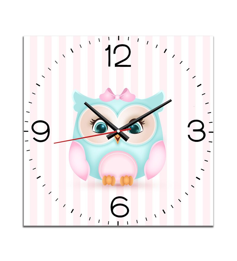 Buy Baby Owl Wall Clock in Multicolour by WENS Online Kids Wall