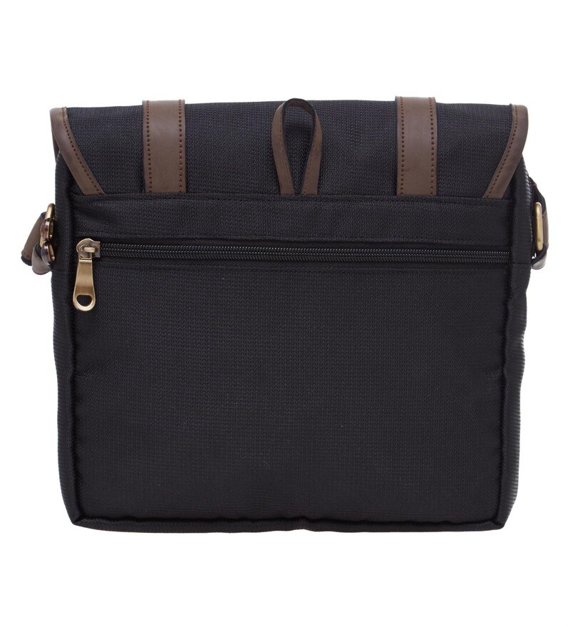 Buy Bags R Us Polyester Black Messenger Bag ,5.6 Litres Online Laptop