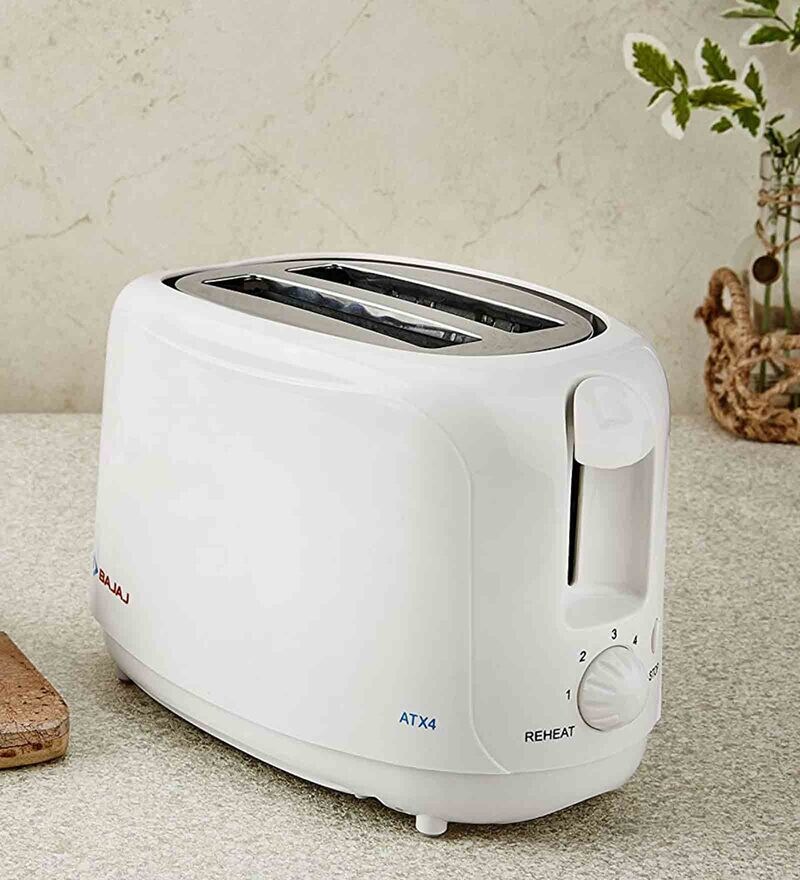 Buy Bajaj ATX 4 750Watt Popup Toaster in White Colour Online