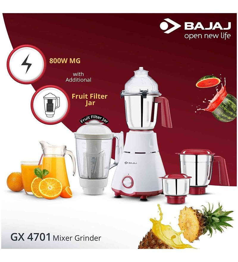 bajaj nutri pro mixer grinder price