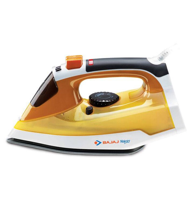 Buy 1250W Electric Steam Iron in Yellow by Bajaj Online Electric
