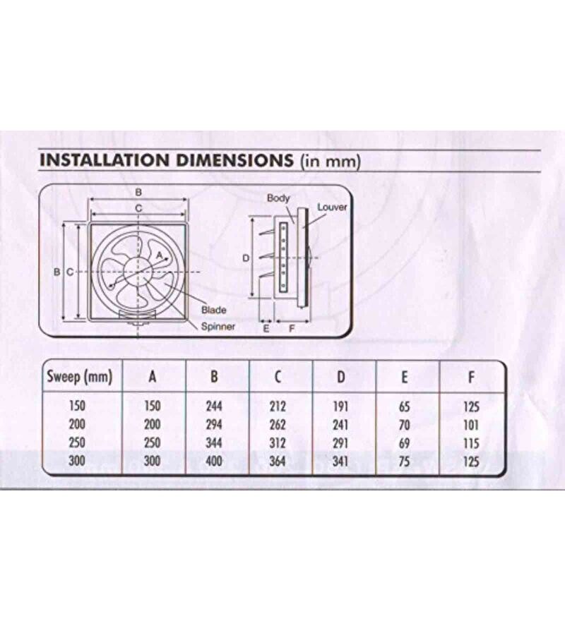 Buy Bajaj Maxima DXI 200Mm Exhaust Fan Online Exhaust Fans Fans