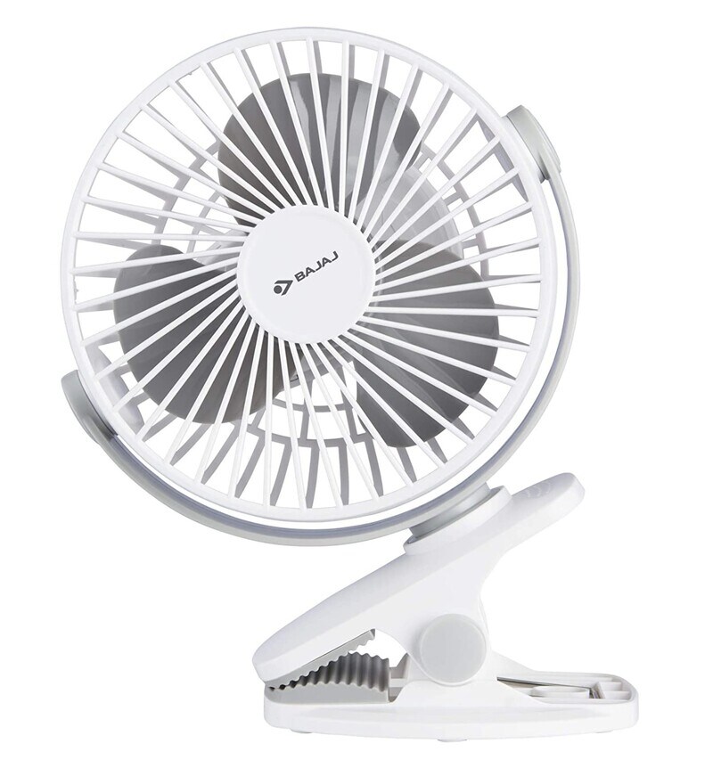 bajaj rechargeable fan with light