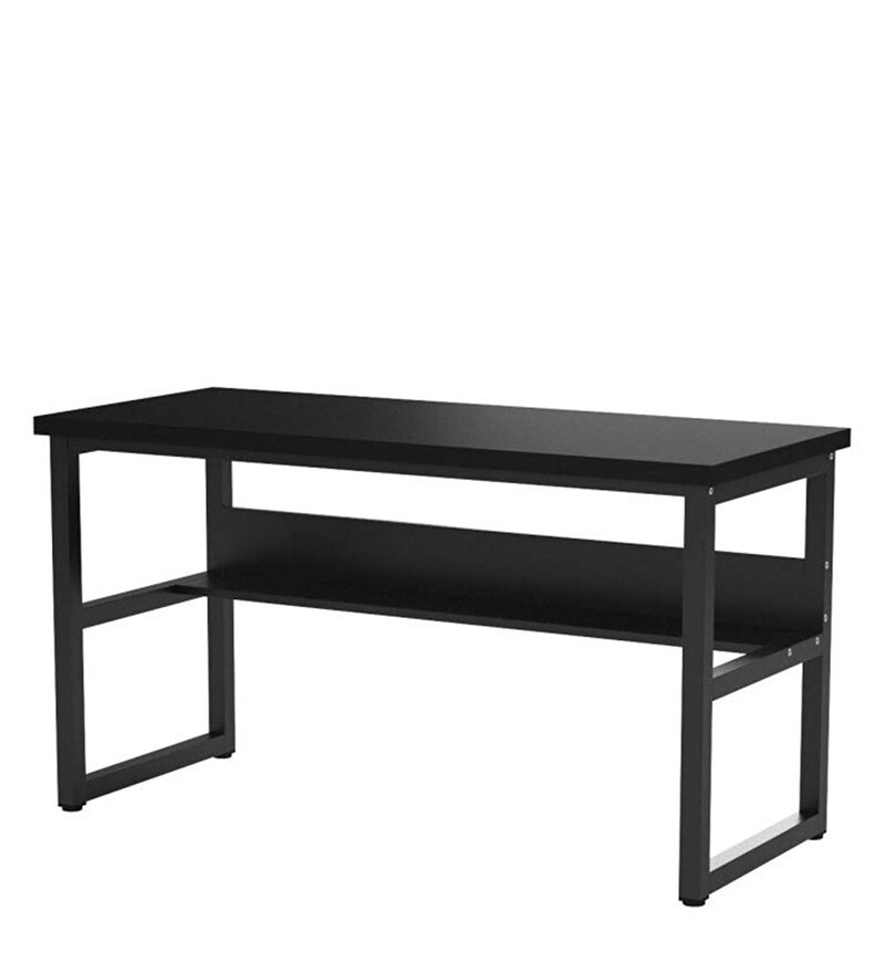 Buy Gayle (Large) Metal Writing Table in Black Colour By Workspace by