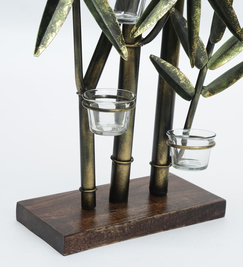Buy Bamboo Candle Holder by The Shining Rays Online Showpieces