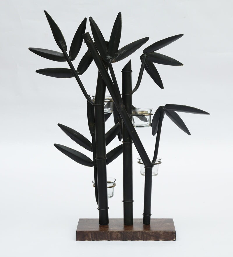 Buy Bamboo Candle Holder by The Shining Rays Online Showpieces Showpieces Home Decor
