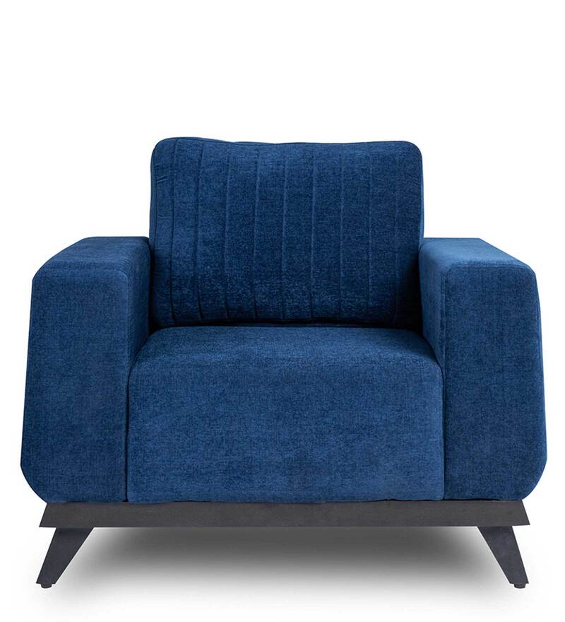 Buy Barcelona 1 Seater Sofa in Cobalt Blue Colour by Wakefit Online ...