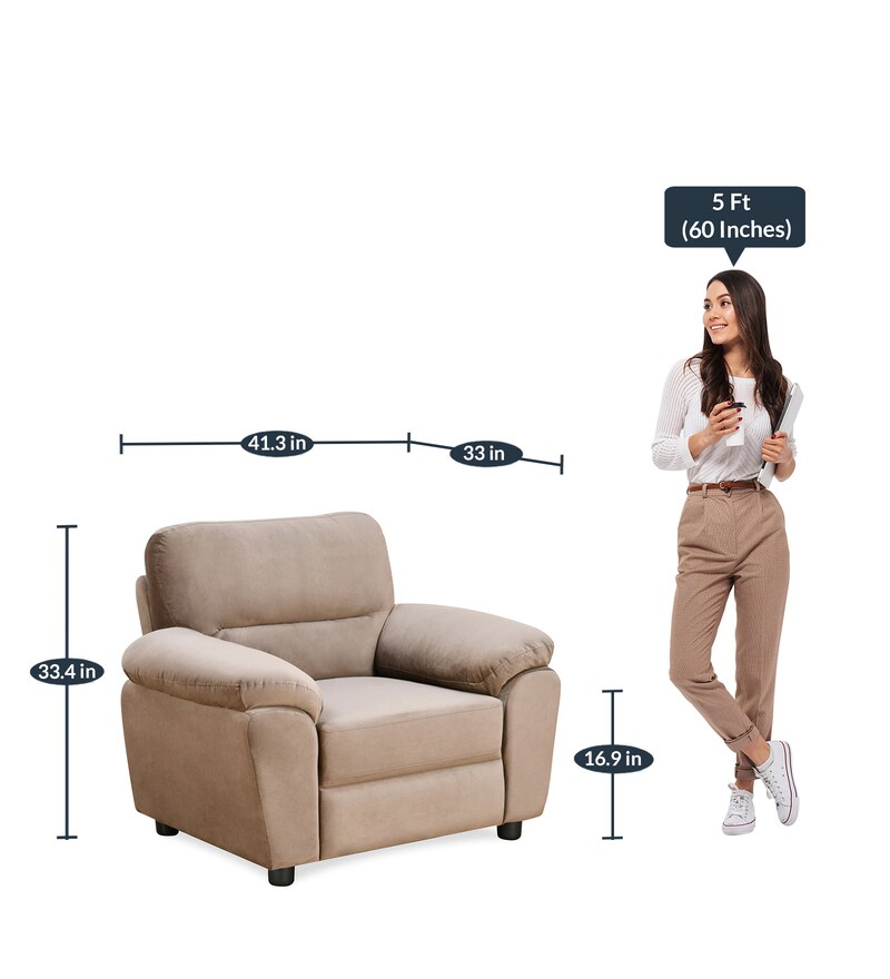 Buy Barstow 1 Seater Sofa In Brown Colour By Nilkamal Online