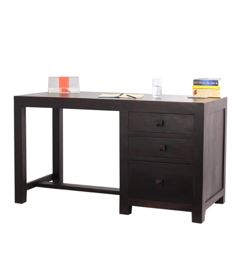Basil Sheesham Wood Study Table by Mudramark Online Contemporary