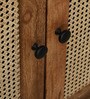 Baarn Mango Wood 2 Door Bar Cabinet In Rustic Teak Finish